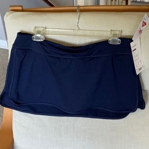 Athleta Navy Tidal Swim Skirt Bottom NWT Size M
